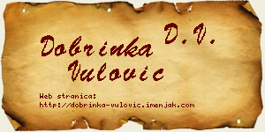 Dobrinka Vulović vizit kartica